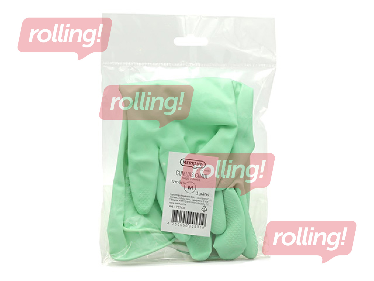 Резиновые перчатки Merkant, плотные, с подкладкой, размер M