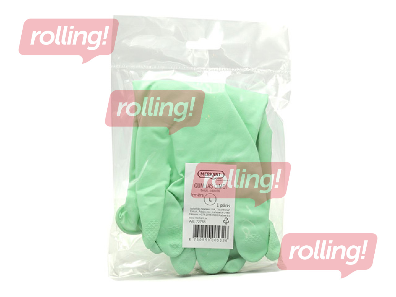 Rubber gloves Merkant, thick, lined, size L