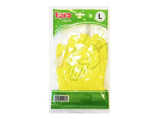 Rubber gloves TORO, size L, yellow