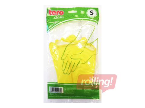 Rubber gloves TORO, size S, yellow