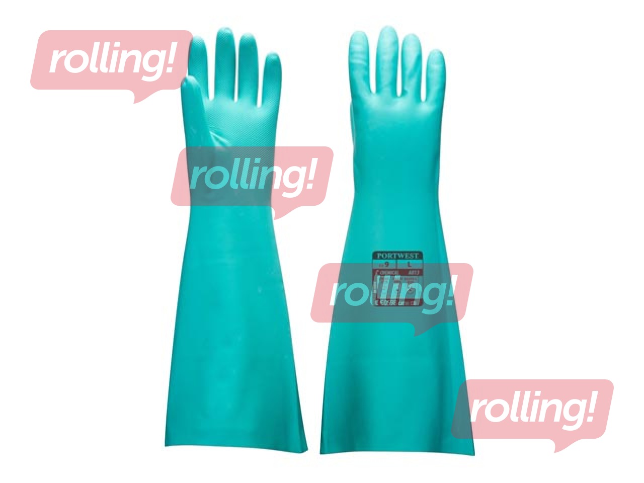 Keemiliselt vastupidavad nitriilkindad, eriti pikad, XL, 1 paar