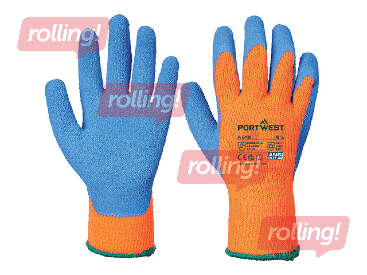 Töökindad külma ilma jaoks Cold Grip, L suurus, oranž/sinine