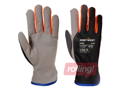 Cold Weather Work Gloves Wintershield, Size L, Black/Orange