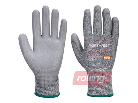 Darba cimdi MR, pretiegriezuma, melni/pelēki, L izmērs