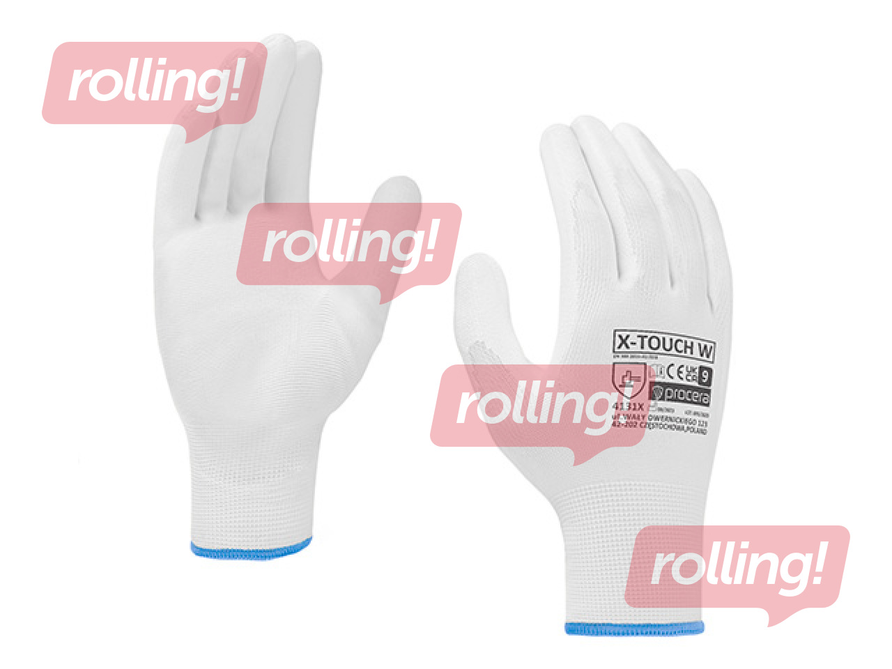 Protective Gloves X-Touch, Size L, White