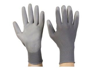 Work gloves Haushalt, with polyurethane coating, grey, size M