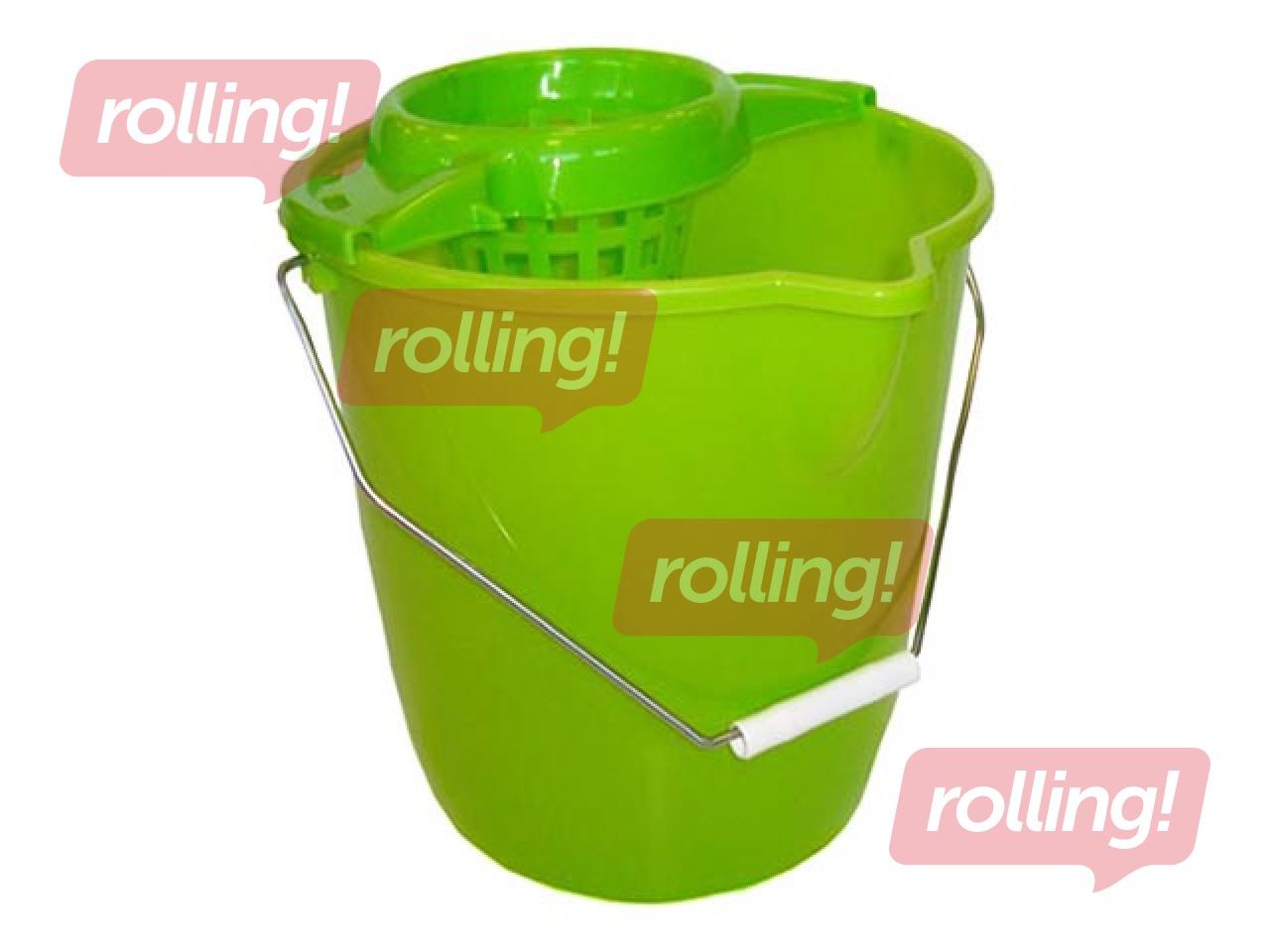 Bucket for floor cleaning, round 12L with mop holder