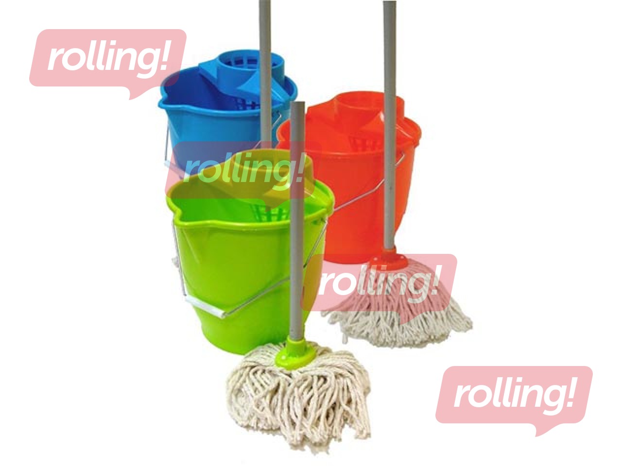 Põrandapesu ämber ja varrega mopp, 12L