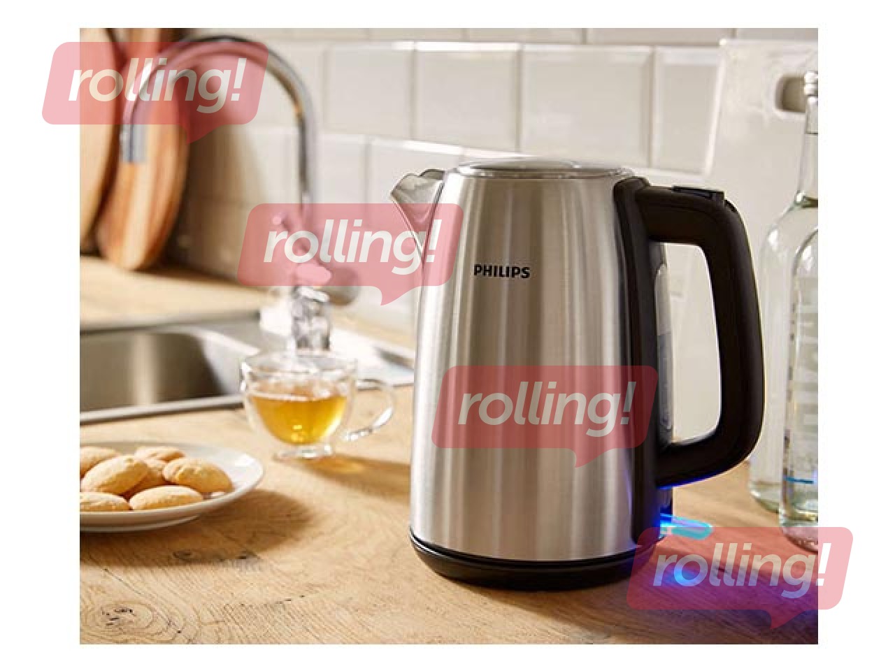 Электрический чайник Philips 1,7 л, 2200 Вт, нержавеющая сталь