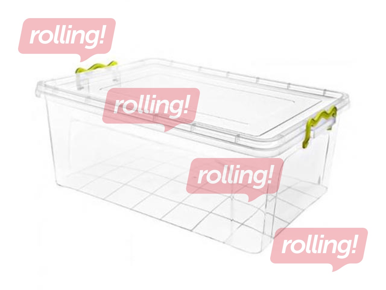 Säilituskast kaanega, 26.5L STRONG BOX 51.5x34.7x22.5, läbipaistev plastik