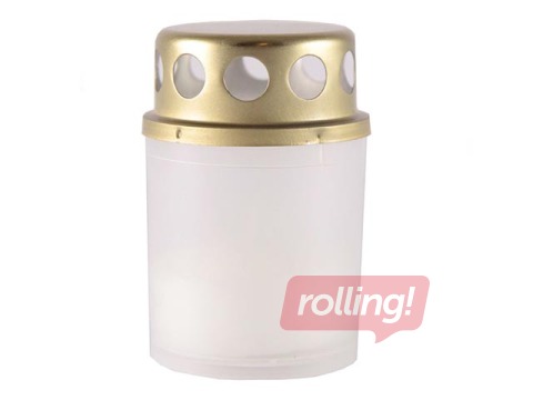 Svece ar vāciņu Korps, plastmasa, balta