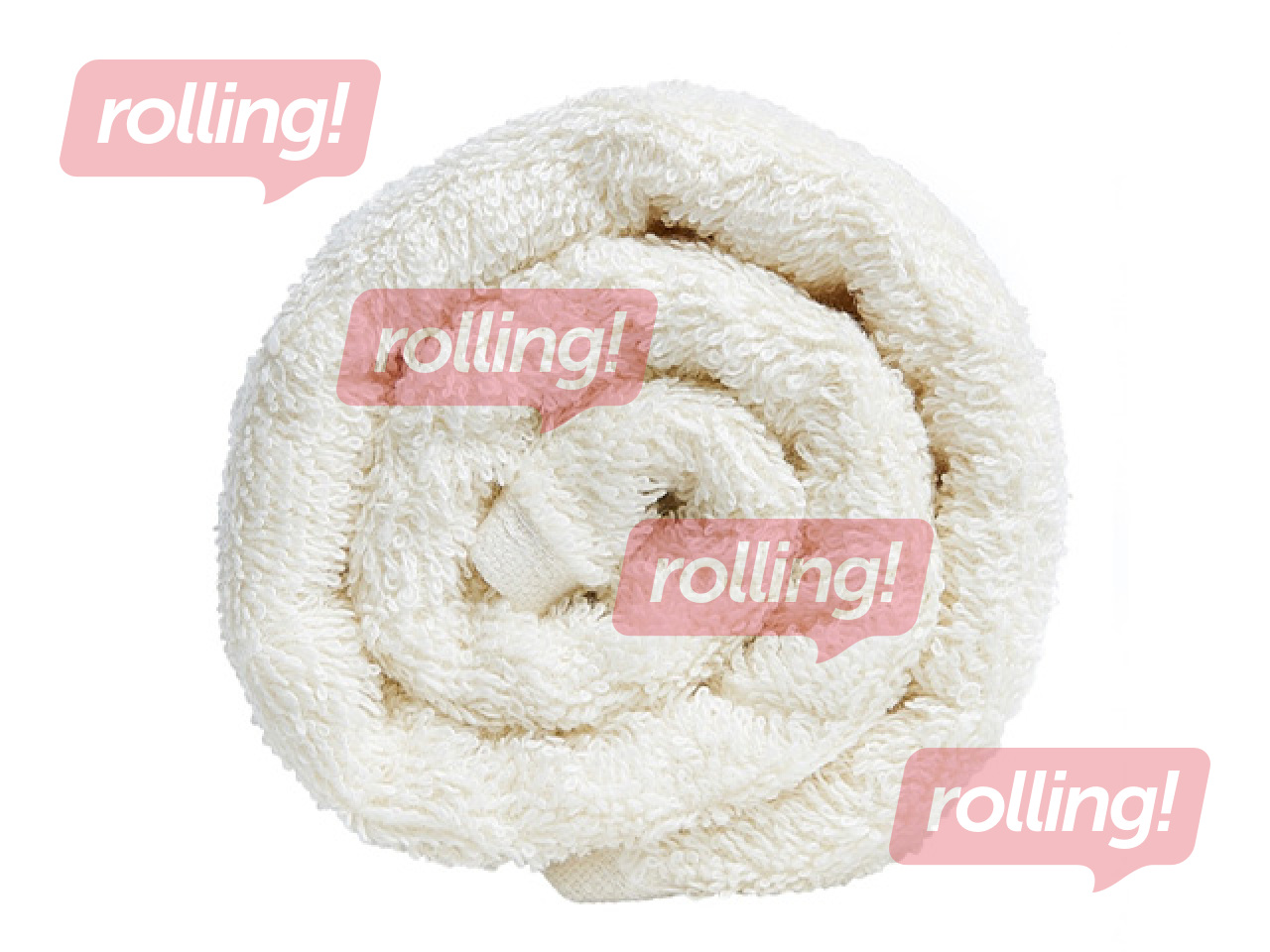 Terry towel, white, 50x100cm