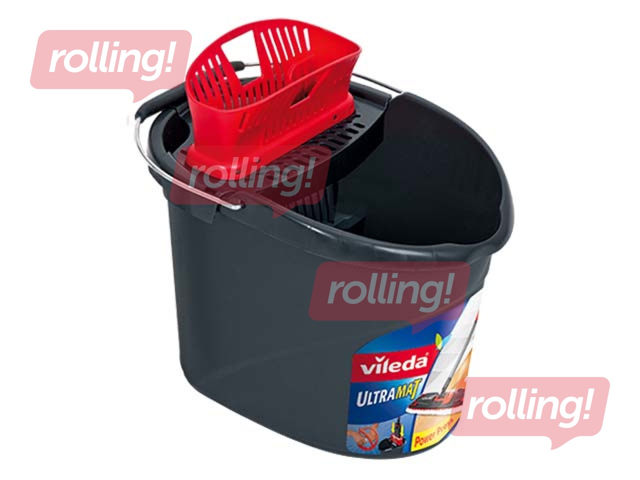 Spainis Vileda Ultramax ar mopa nospiedēju, melns, 10l