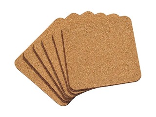 Coasters for cups Kesper, cork, 10x10cm, 6 pcs.