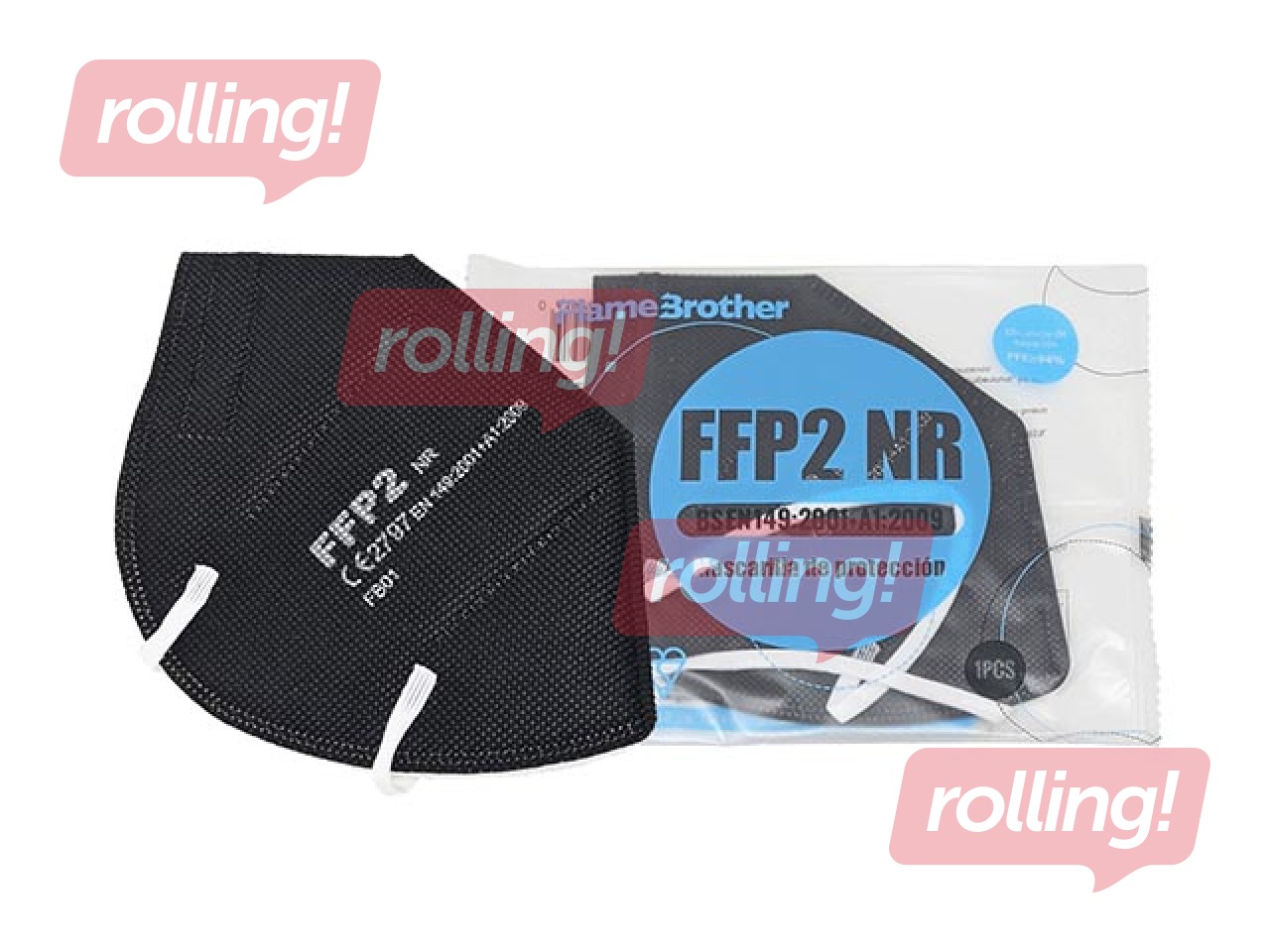 SALE Respiraator KN95/FFP2, must, 1 tk