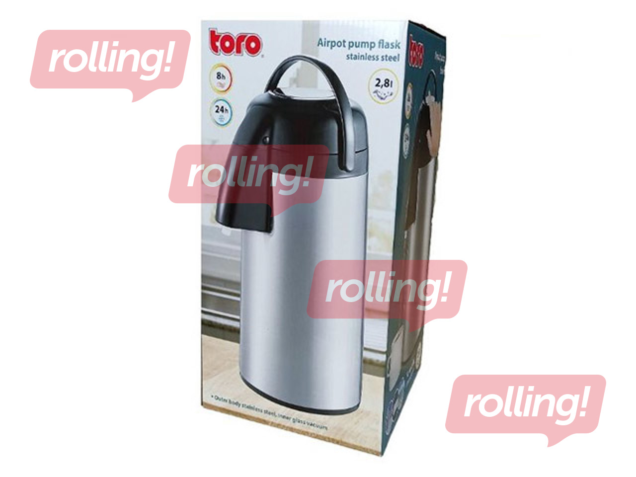 Thermos with pump, 2.8L