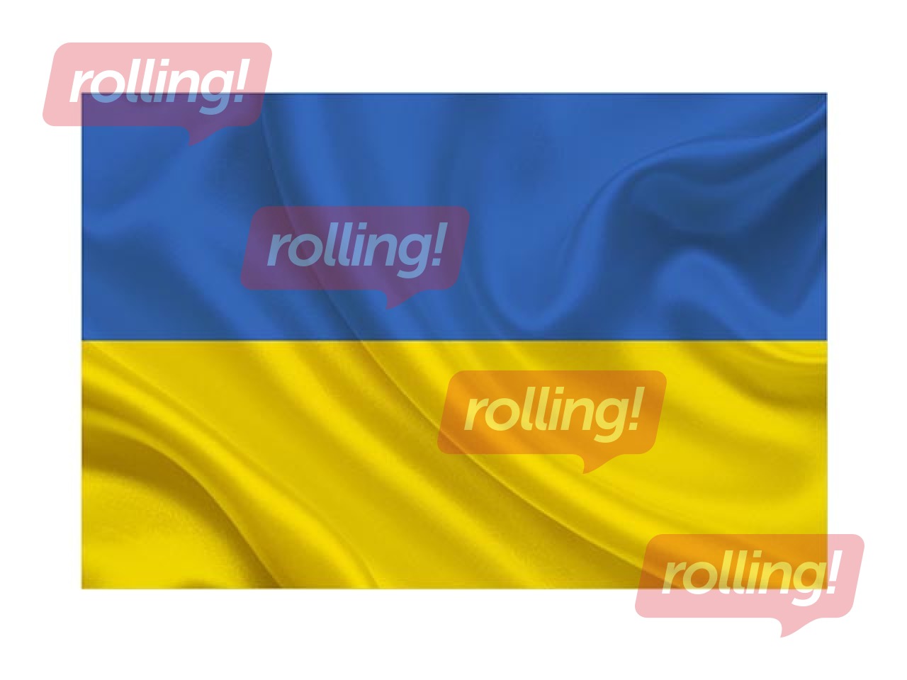 Ukrainas karogs mastam, ar karabīnēm, 200x100cm