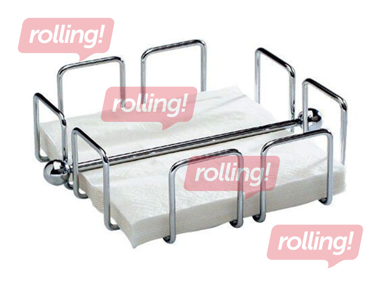 Salvrätikuhoidja Wire 50 salvrätikule, 19x19,h-6.5cm, metall