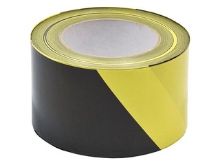 Boundary tape, yellow/black, width 75mm, 200m