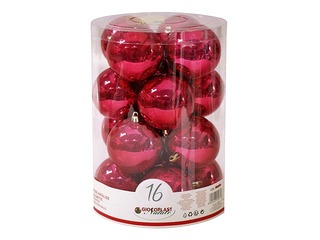 Елочные шары, ø8 см, 16 шт., фиолетового цвета