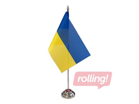 Ukrainas karogs, galda, 14x28cm