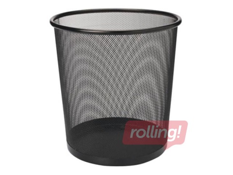 Papīrgrozs birojam, metāla, melns, 5l