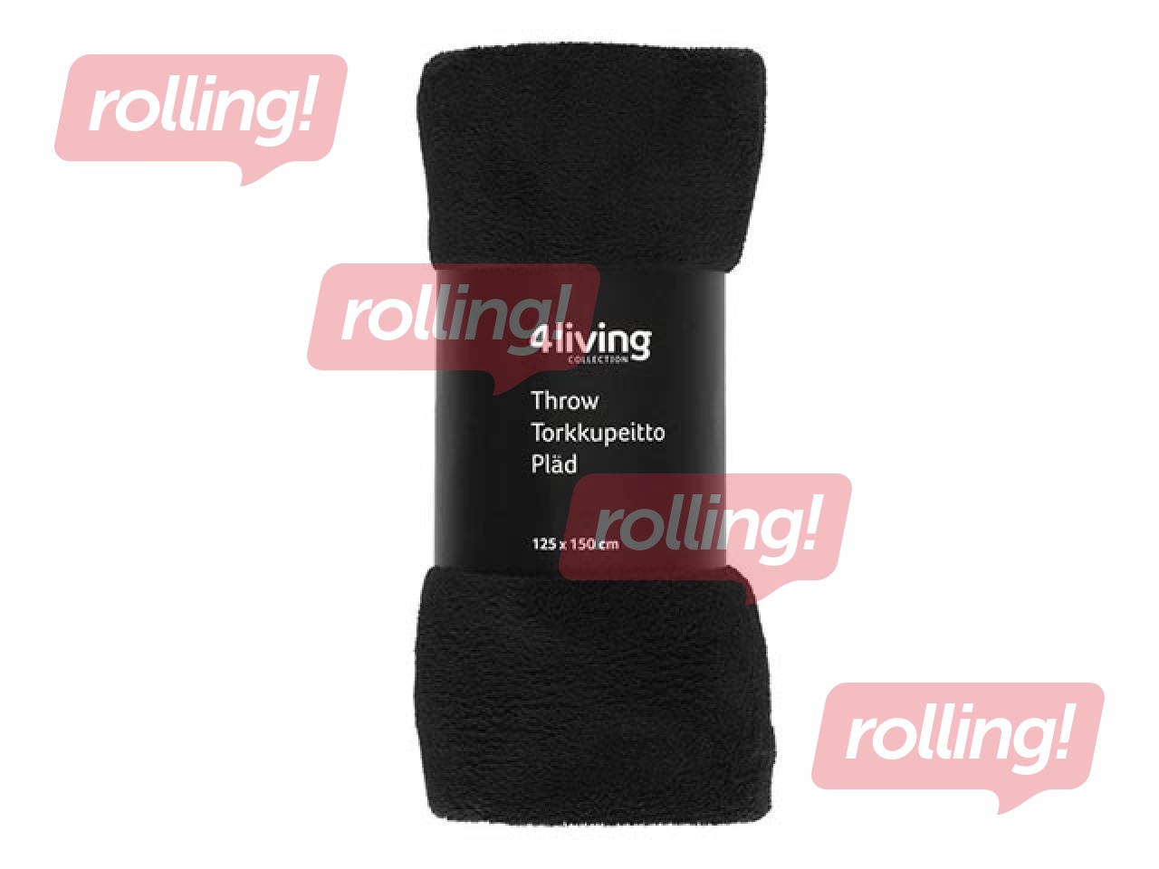Blanket 4Living Gert, 125x150cm, black