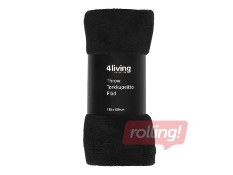 Плед 4Living Gert, 125x150см, черный