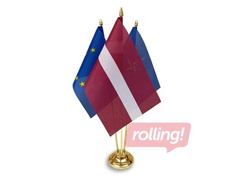 Triple table flag, 14x28cm