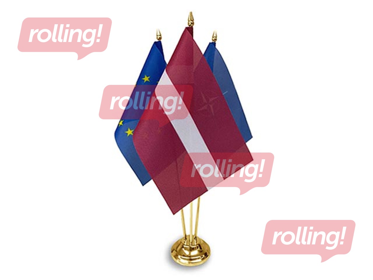 Triple table flag, 14x28cm