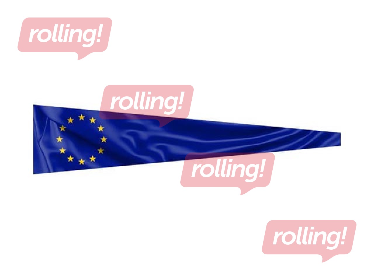 Флаг Европейского Союза, вымпел, 200x50см