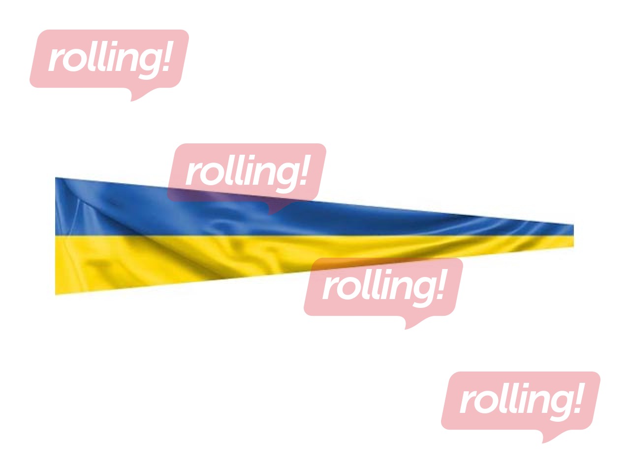 Ukrainian flag, pennant, 200x50cm