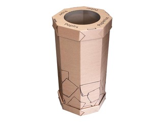 Контейнер картонный для сортировки отходов, для бумаги, 360 x 360 x 750 мм