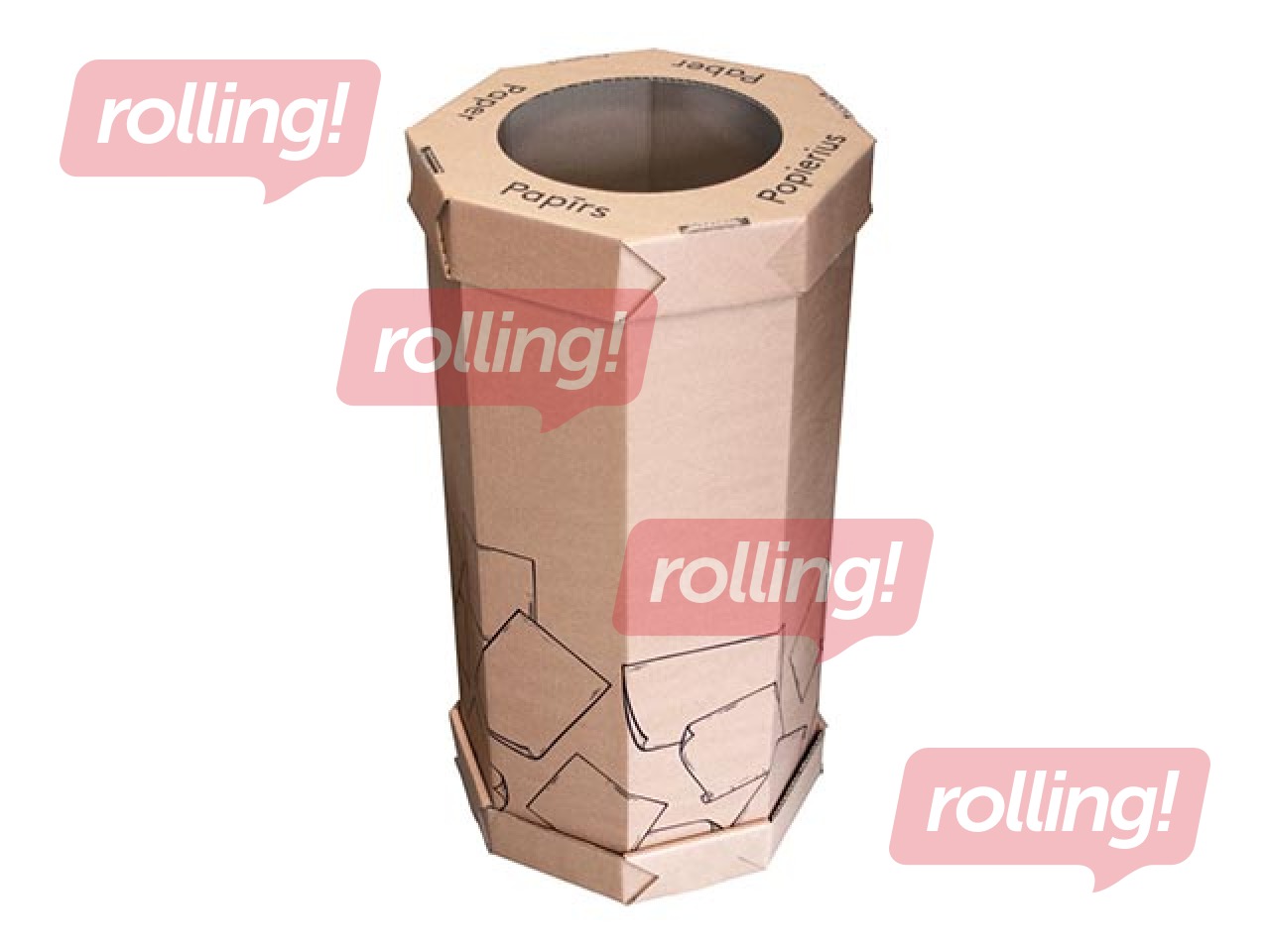 Prügikast paberi jaoks, 360 x 360 x 750 mm