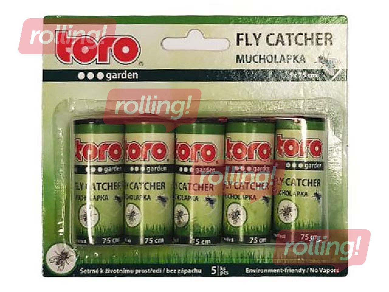 Fly paper 5 rolls, 3.6x75cm