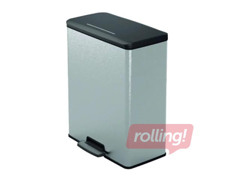 Jäätmekast Deco Bin, metallik, hõbedane, 65l