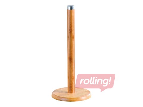 Kitchen towel holder bamboo, Ø14 H-32.5CM