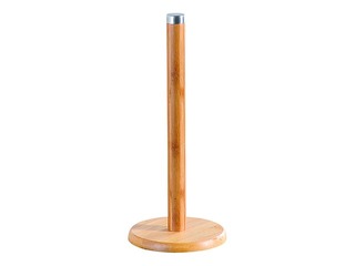 Kitchen towel holder bamboo, Ø14 H-32.5CM