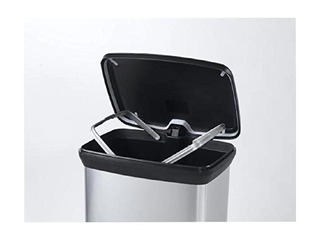 Prügikast pedaaliga Deco Bin, metalliseeritud, hõbedane, 50l