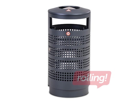 Waste bin with ashtray, 70l