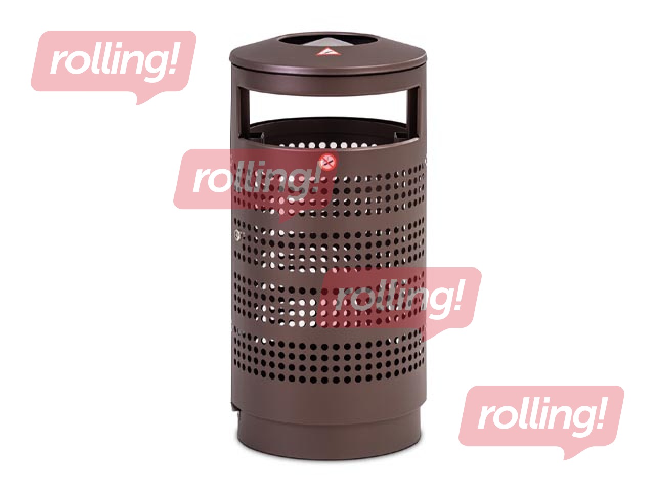 Waste bin with ashtray, 70l