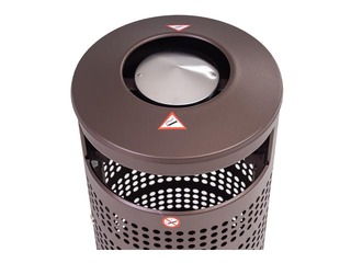 Waste bin with ashtray, 70l