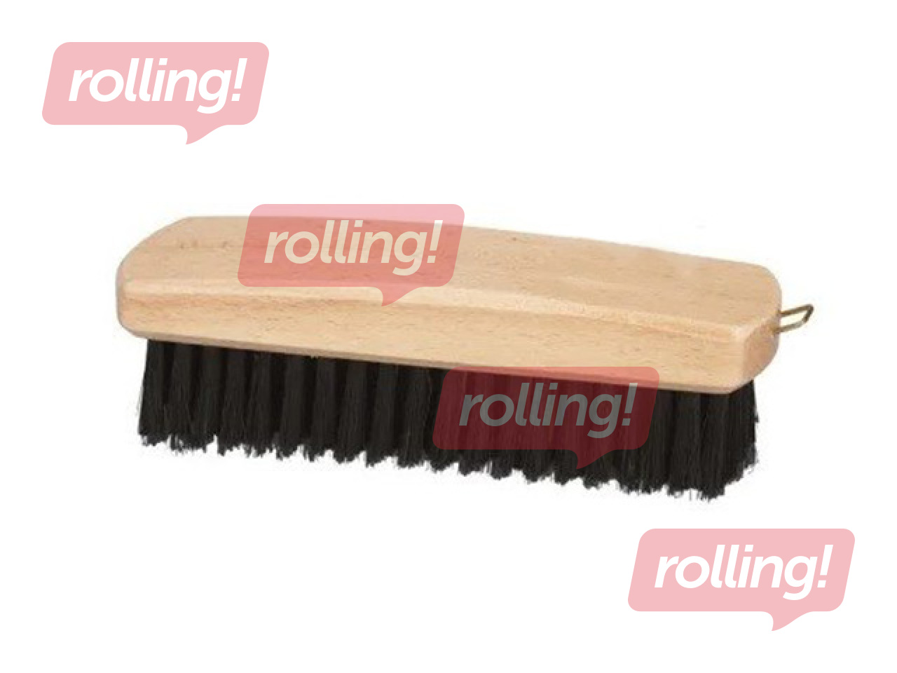 Clothes brush with wooden top