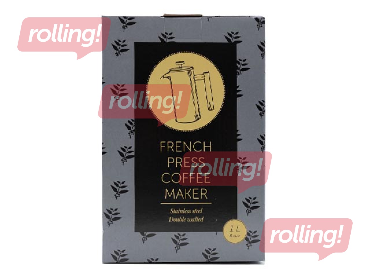 French press coffee maker black, matte, 1 L