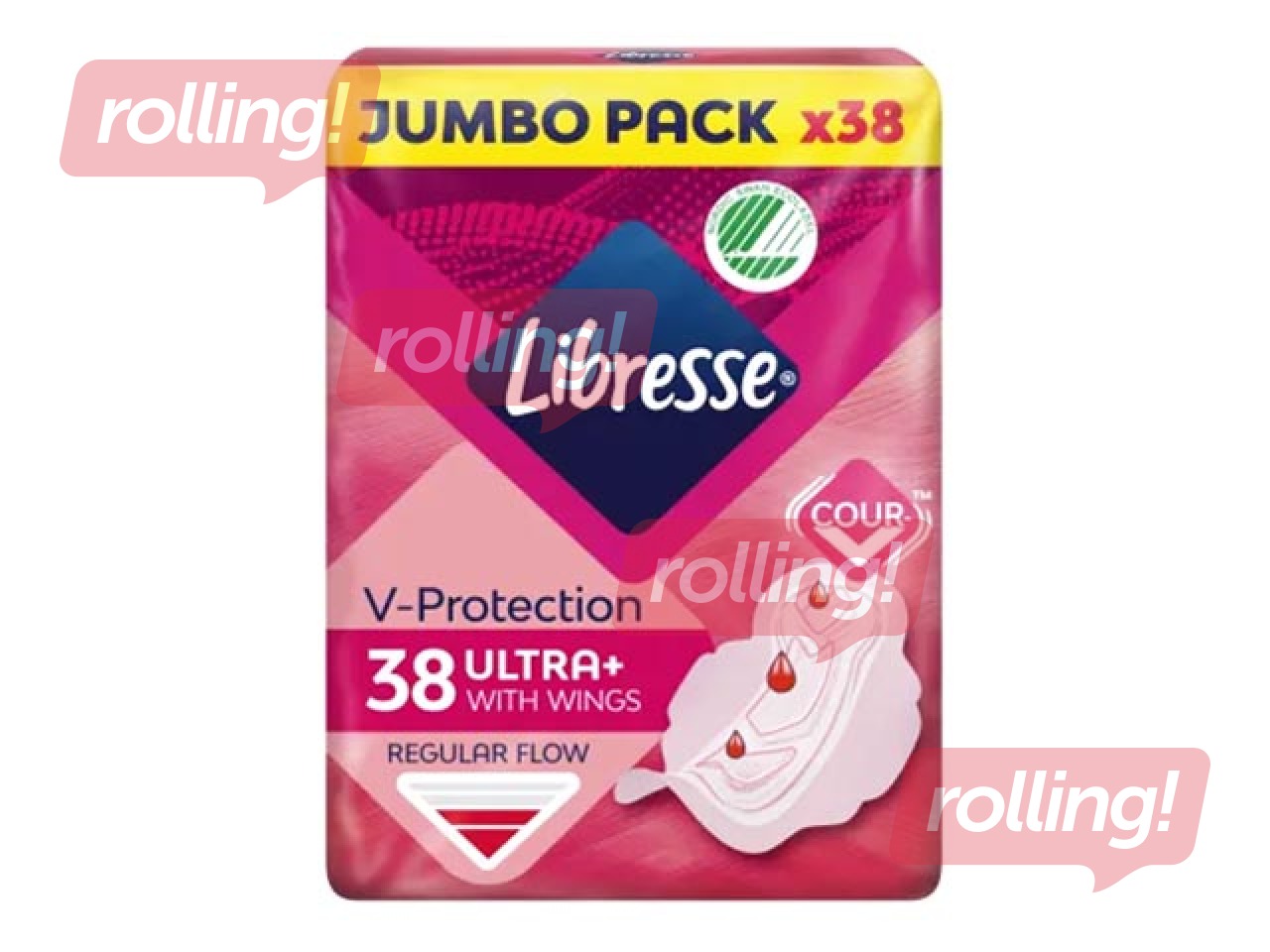 Гигиенические пакеты Libresse Ultra Normal Jumbo Pack, 38 шт. +АКЦИЯ! Купите гигиенические прокладк