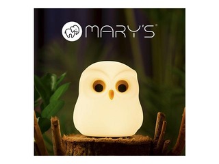 Night light Mary's, owl, rechargeable