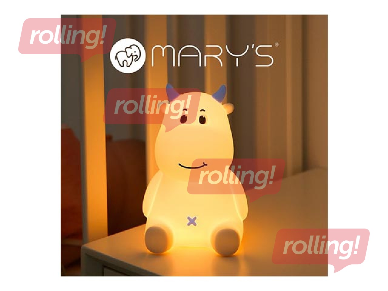 Nakts lampiņa Mary's, zilā govs, lādējama