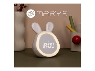 Будильник Mary's, зайчик, белый, перезаряжаемый