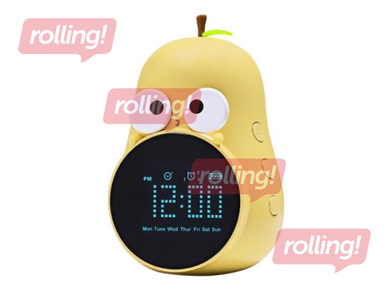 Alarm Clock Mary's, yellow pear, rechargeable
