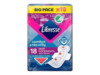 Гигиенические прокладки Libresse, Maxi Night, 18 шт. +АКЦИЯ! Купите гигиенические прокладки Libress